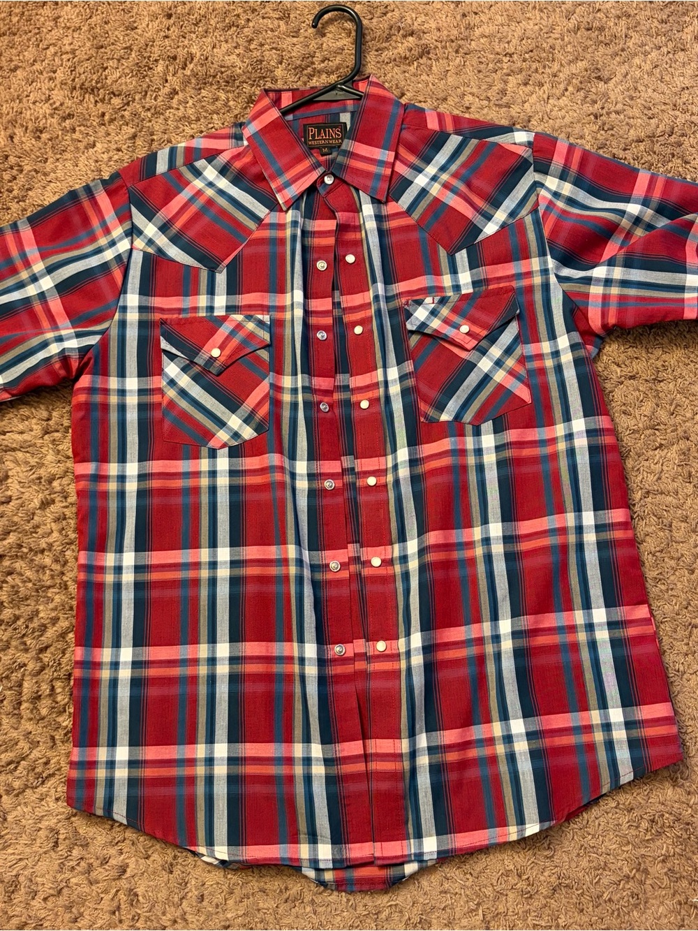 Ely Western Plains “pearl snap” dress shirt VGUC